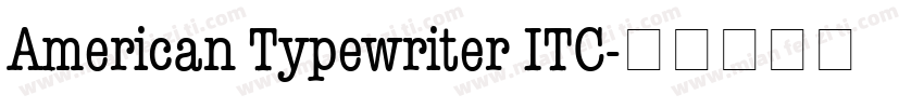 American Typewriter ITC字体转换